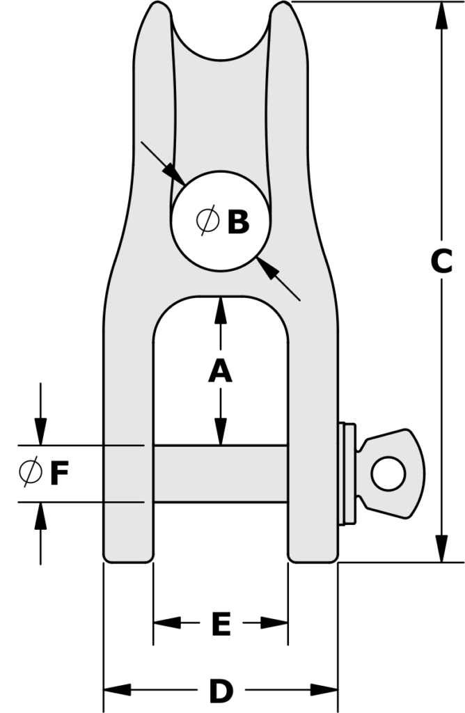Aluminum Halyard Shackle